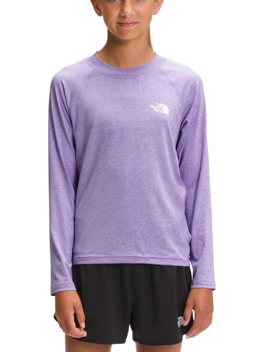 The North Face Girls Purple Long-Sleeve Sun Tee, Swimming Tee UPF 40, SP 7/8